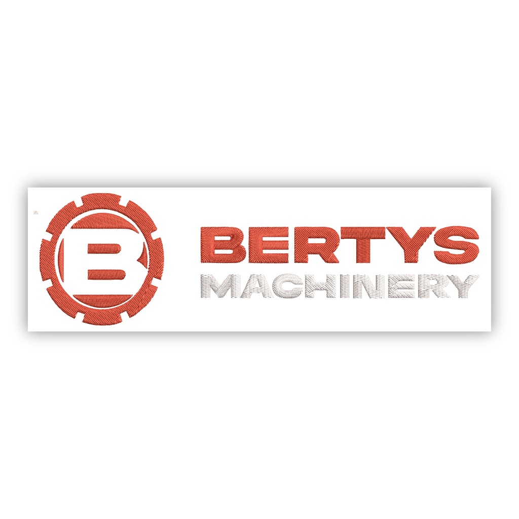 Вышивка BERTYS MACHINERY на спинке