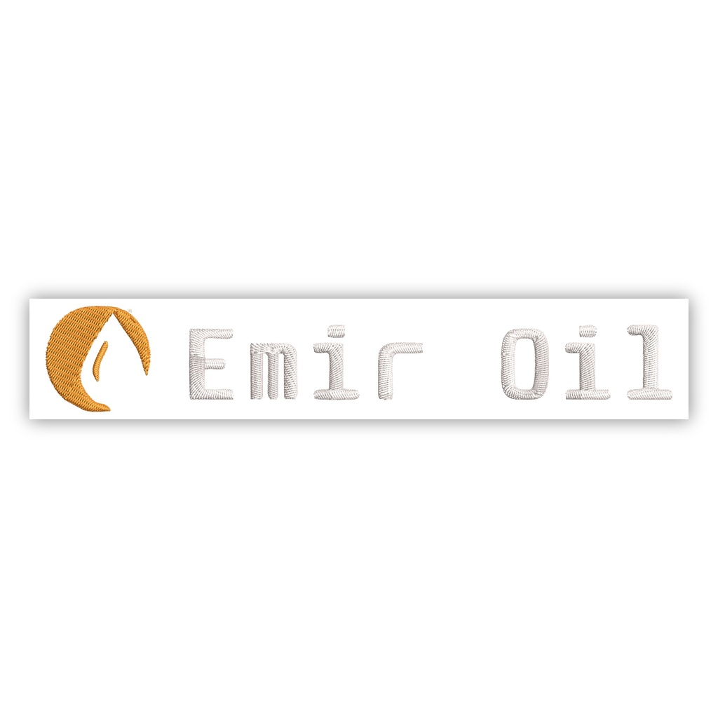 Embroidery on the back Emir Oil