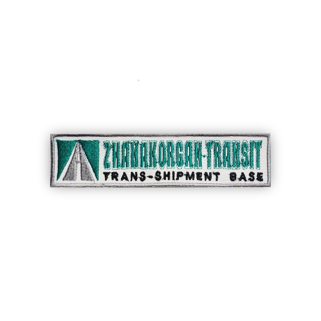 Corporate embroidery Zhanakorgan Transit on the chest
