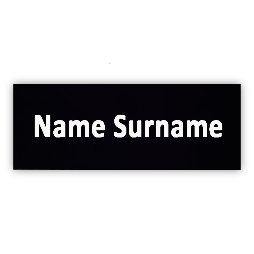 Name Surname chest patch