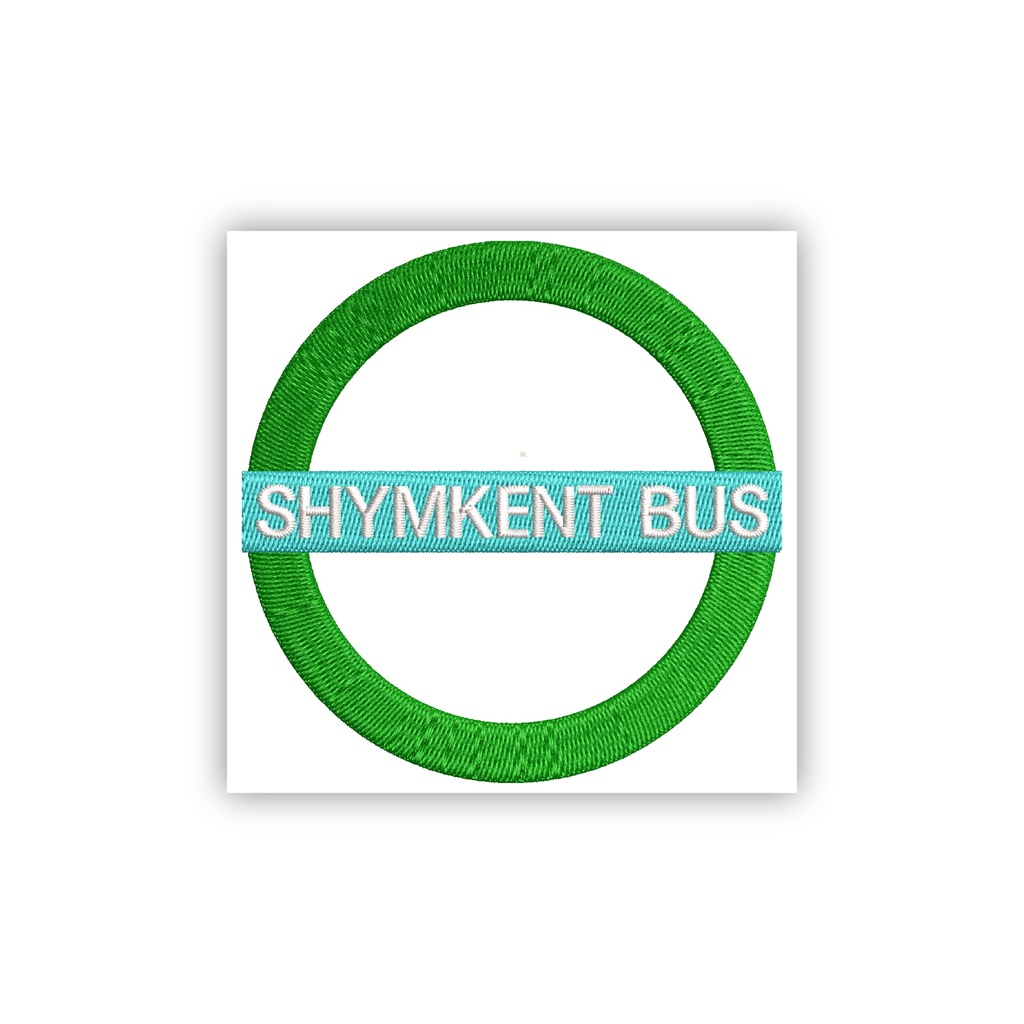 Вышивка Shymkent Bus на грудь слева