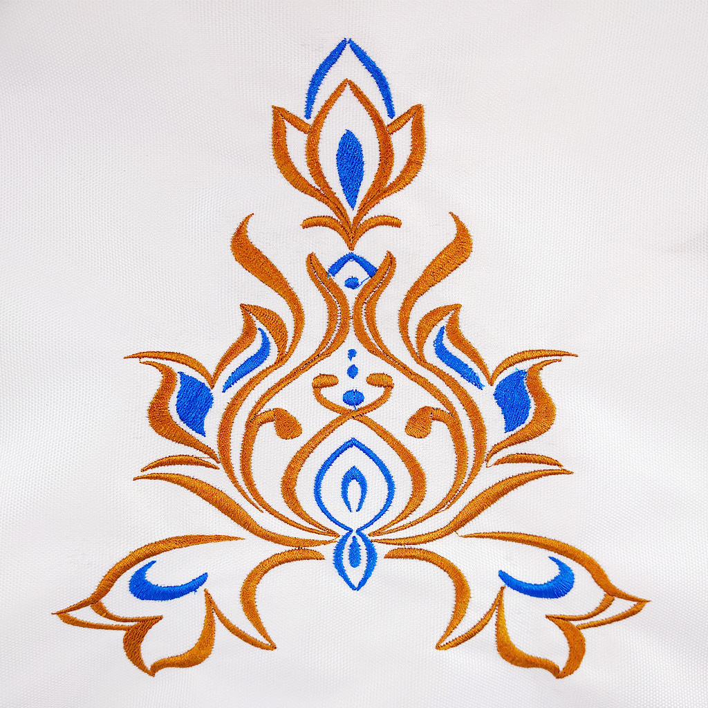 Ethnic motif for neck opening