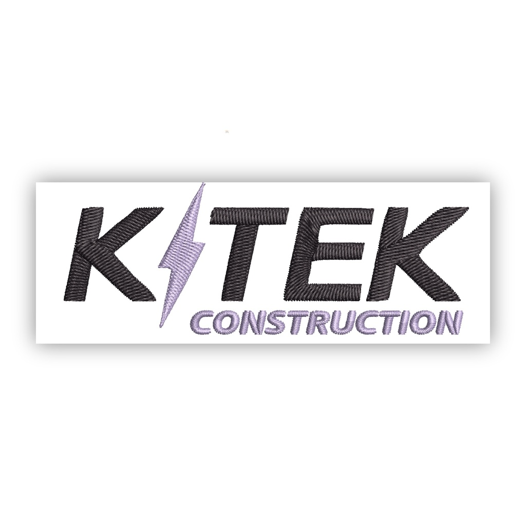 KITEK Construction embroidery on the back