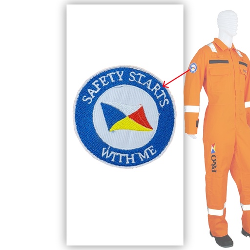 [EMB-1912-01] P&O Safety Starts With Me Embroidery Patch for Sleeve