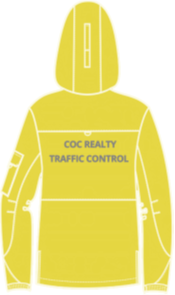 [ETD-24068-03] COC Realty TRAFFIC CONTROL Embroidered Text for Back